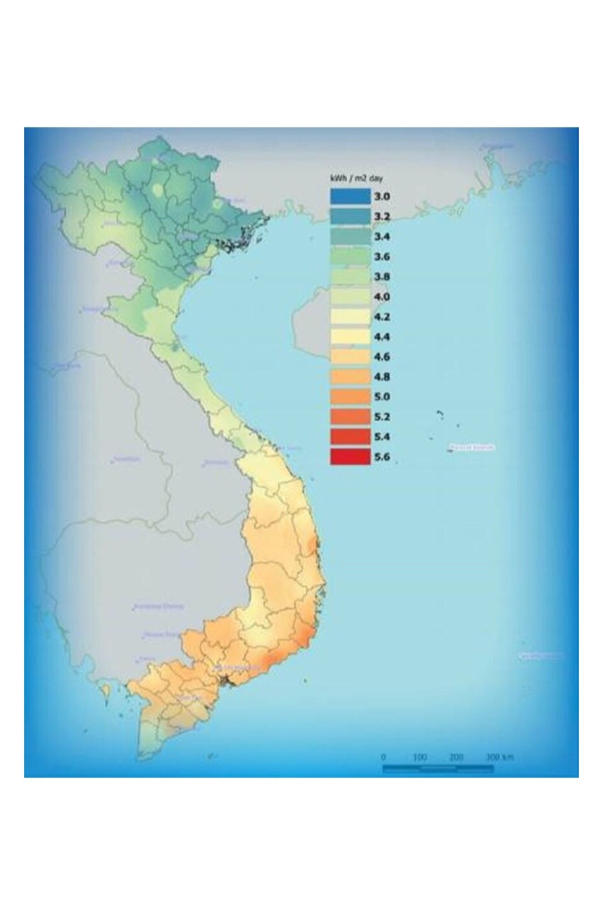 Bản đồ bức xạ nhiệt các khu vực ở Việt Nam