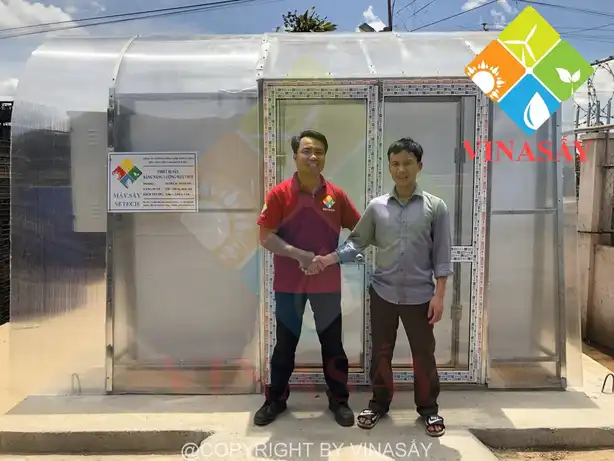 Máy sấy khoai lang tươi năng lượng mặt trời tại Lâm Đồng
